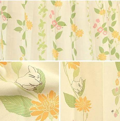 カーテン ジブリ 遮光3級 形状記憶 洗える 日本製 「ひだまり」(2組)