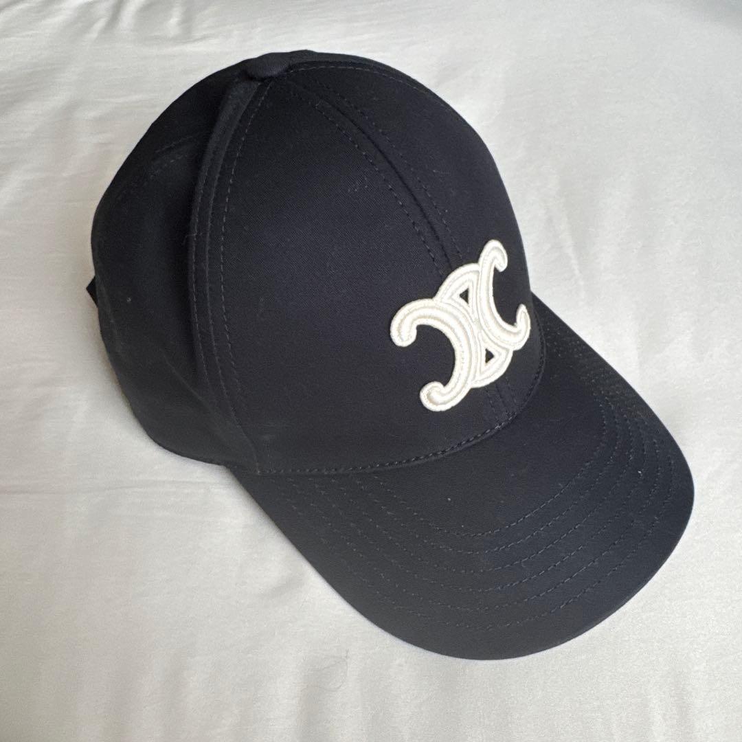 CELINE セリーヌ トリオンフ ベースボールキャップ / コットン