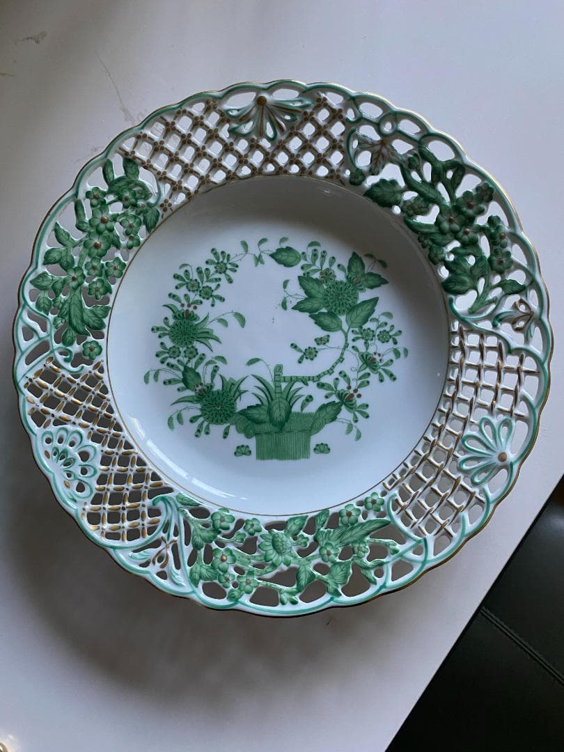 ヘレンド　インドの華　透かしプレート