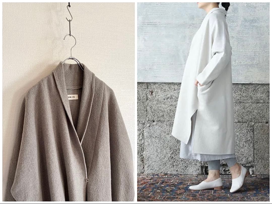 美品 evam eva press wool robe coat ゆったり