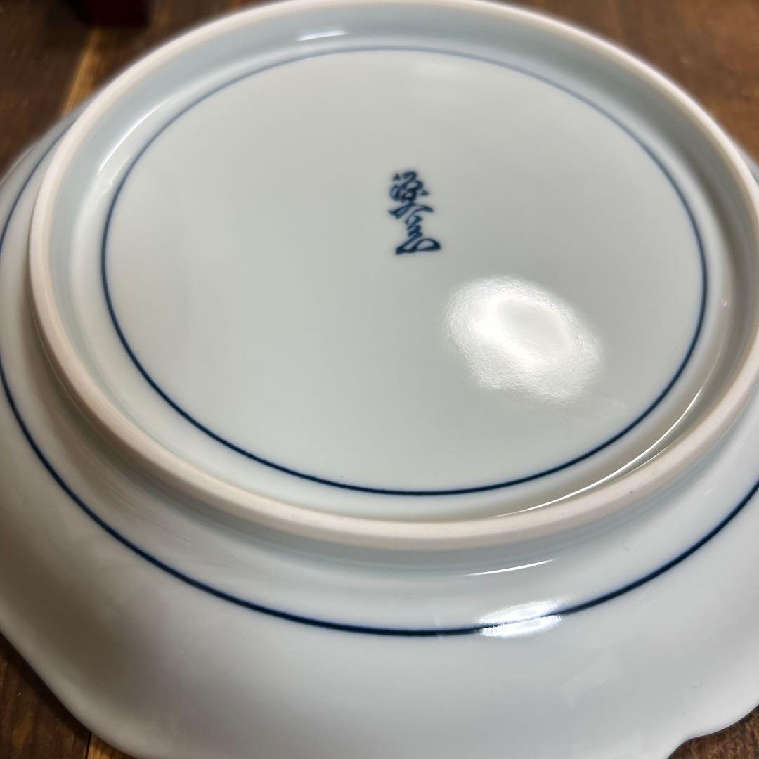 源右衛門　染付龍絵　十二支　飾り皿　　6寸皿