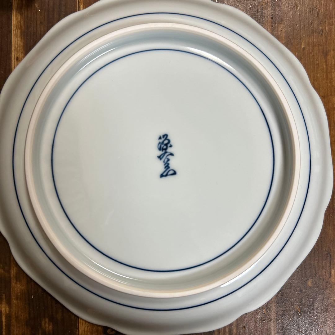 源右衛門　染付龍絵　十二支　飾り皿　　6寸皿