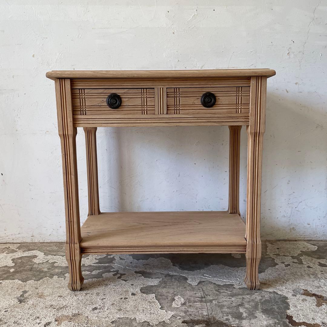 ビンテージ ドロワーサイドテーブル 　剥離