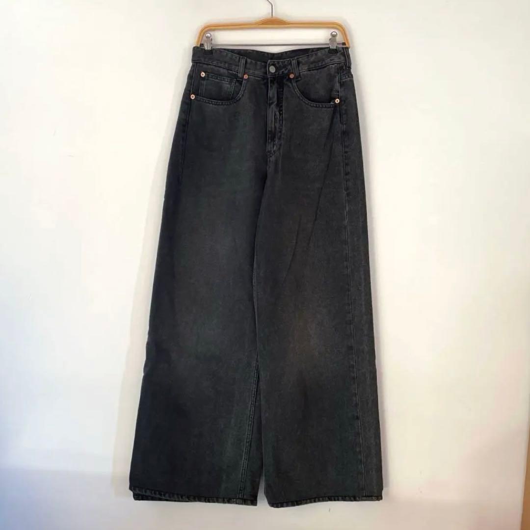 【G-Jim’s 】MM6 メゾンマルジェラ　ブラックデニム　ワイドレッグ
