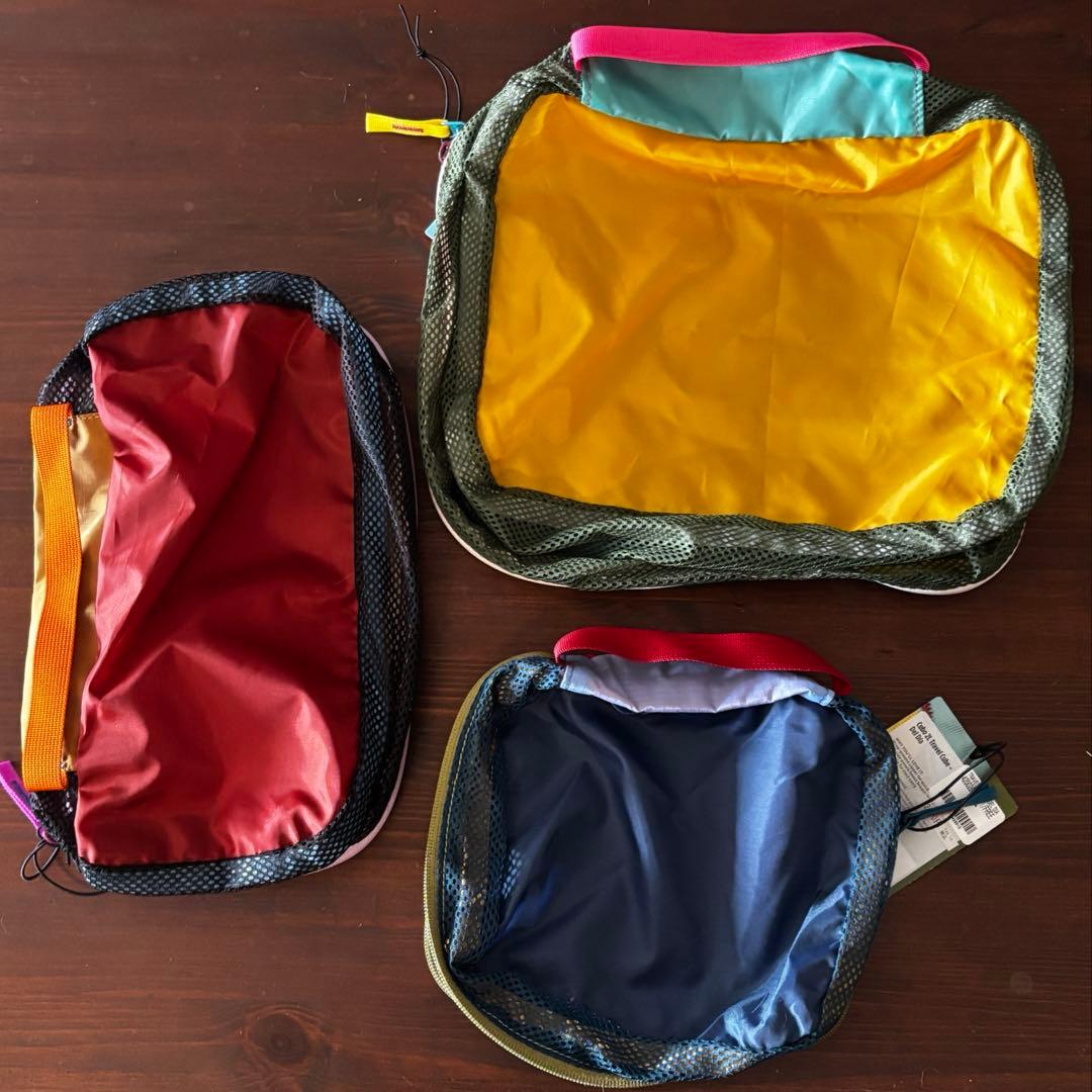 Cotopaxi travel cubeトラベルポーチ 3個セット