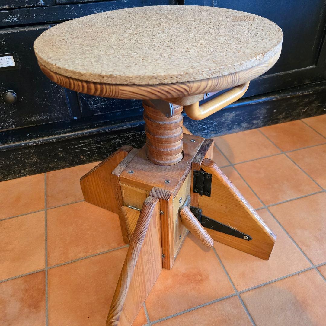 木製 丸イス スツール サイドテーブル 飾り台 古道具 レトロ アンティーク