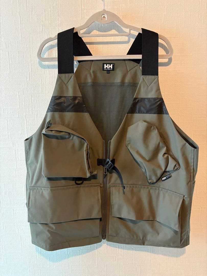 Helly Hansen フィッシングベスト Lサイズ オリーブグリーン