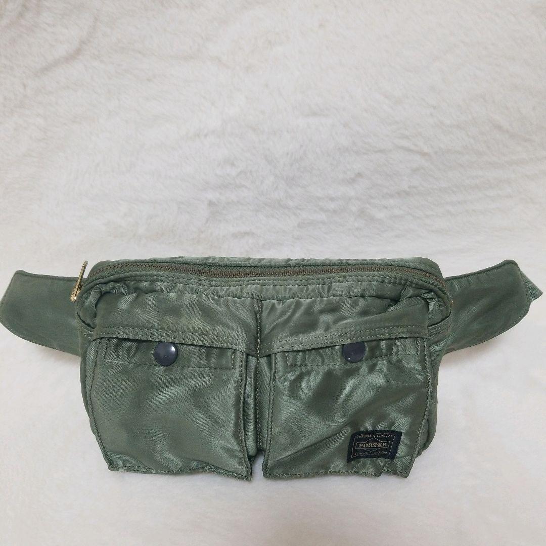 【美品】ポーター　PORTER　タンカー　ボディバッグ　セージグリーン　希少