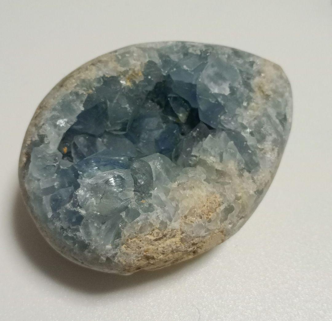 【宝石】セレスタイト　雫型ジオード　値下げOK