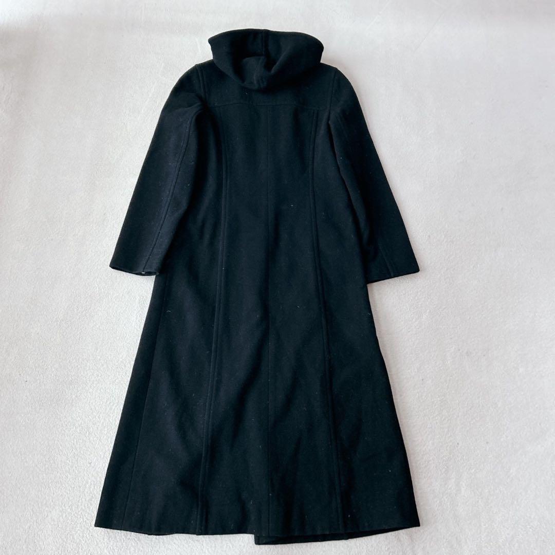 美品✨バーバリーブルーレーベル ダッフルコート マキシ丈　ノバチェック　黒　38