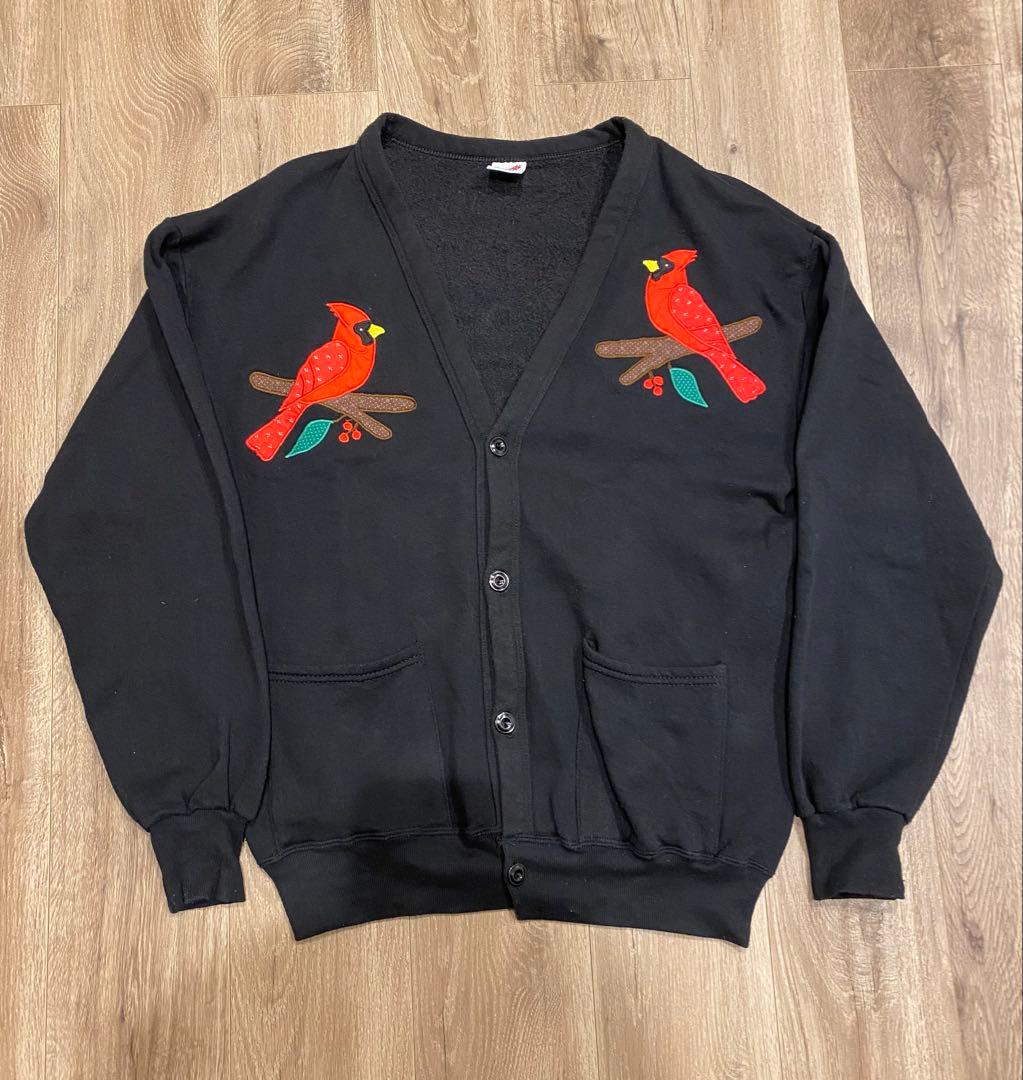 JERZEES 90s USA製 スウェットカーディガン ブラック