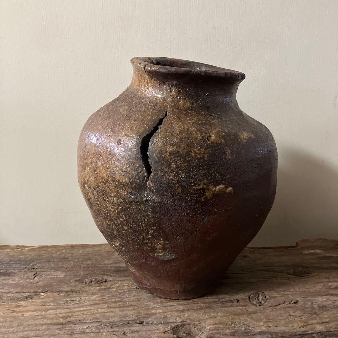 古常滑破れ壷　室町時代　古丹波　古備前　花器　大久保裕司　秦秀雄　白洲正子　李朝