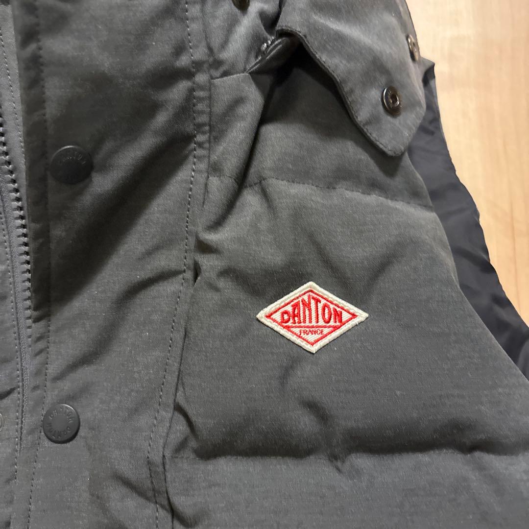 【美品】ダントン　ダウンベスト　サイズ36 チャコールグレー
