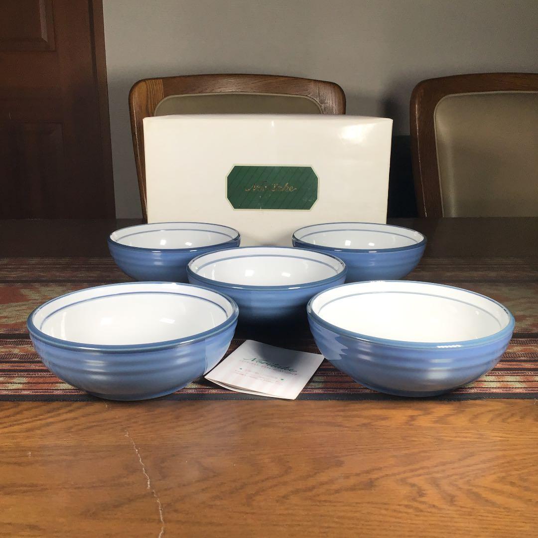 『プレうー特価』　ノリタケ　ストーンウェア　和柄　大きめ　中鉢　5種5枚