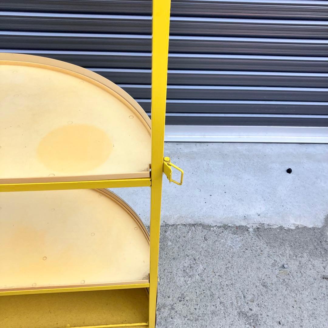 プリングルス 半円型 アイアンラック スチールラック 飾り棚 店舗什器 古家具