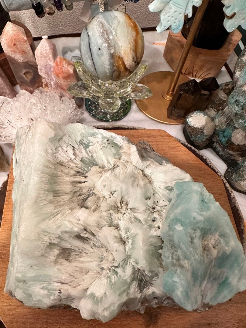 深遥様ブルーアラゴナイト原石2キロ以上