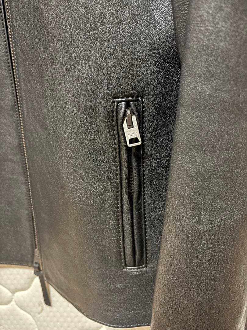 ブラックレザージャケット COACH保管袋付き