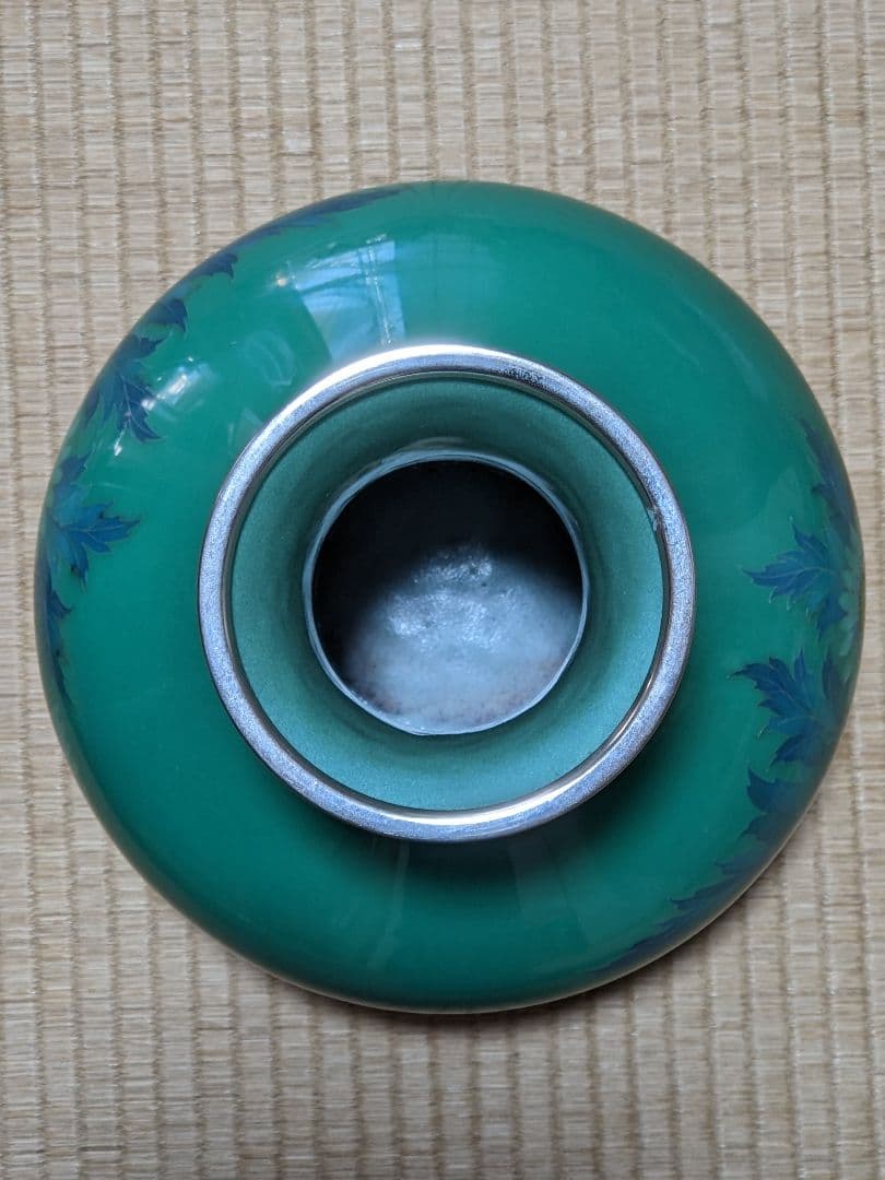 ♦尾張七宝焼 田村七宝 3代田村幸夫造 花文様花瓶 日本工芸会会員 美術品 置物