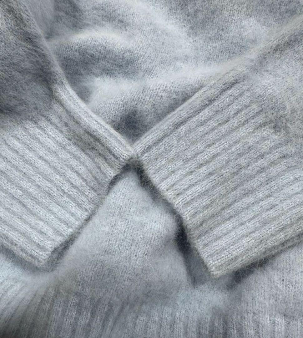 ROUGE VIF フォックス カシミヤ混 ライトブルー タートルネックセーター