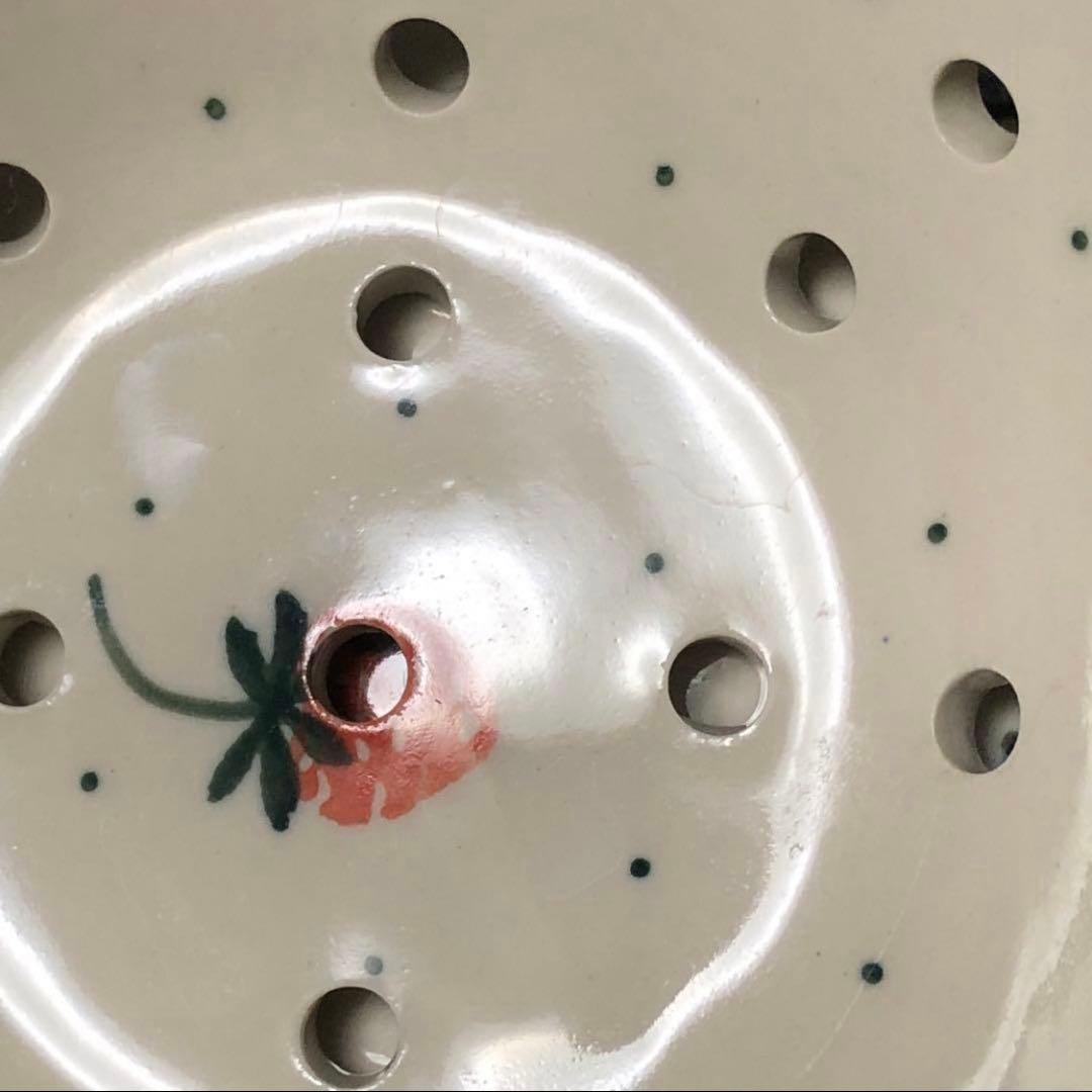 ポーリッシュポタリー　水切りボウル皿セット イチゴ　コランダー　ポーランド食器