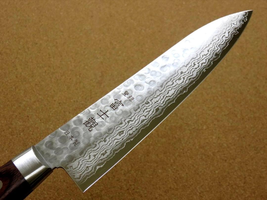 関の刃物 牛刀 180mm 鎚目鍛造 VG-10 ダマスカス 魚 肉切り 包丁