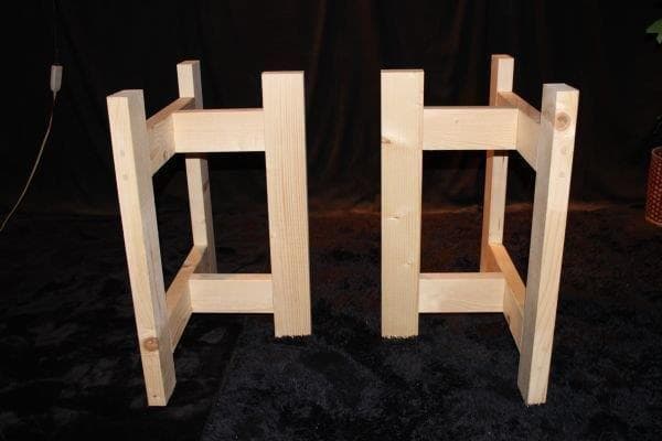 脚　木製脚　ダイニング用脚　テーブル用脚　高さ65cm　パーツ　DIY　無塗装