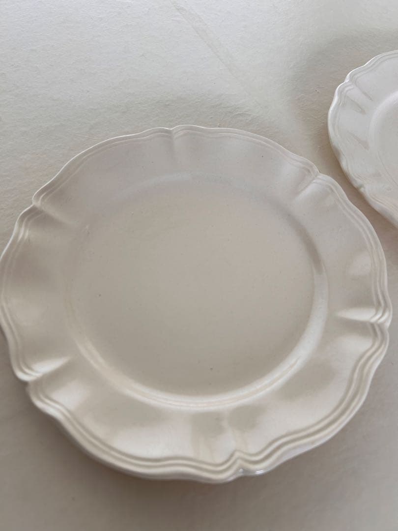 ディゴワン サルグミンヌ窯　花リム　【平皿　デザートプレート　2枚セット】美品