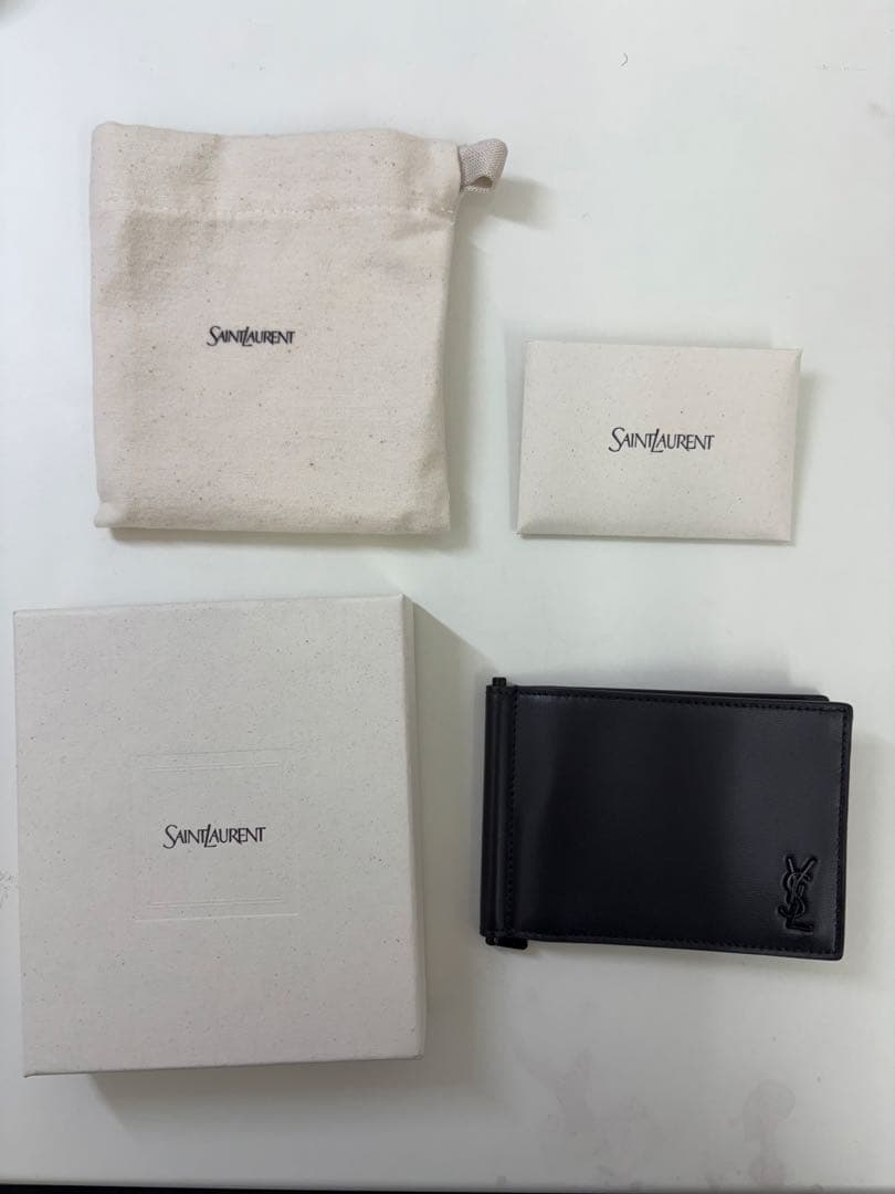 【最終値下げ】サンローラン　マネークリップ　オールブラック