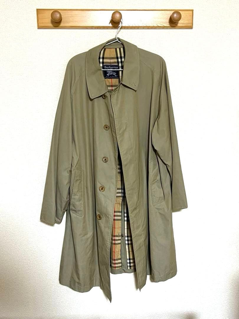 バーバリー/カーキ トレンチコート チェック裏地