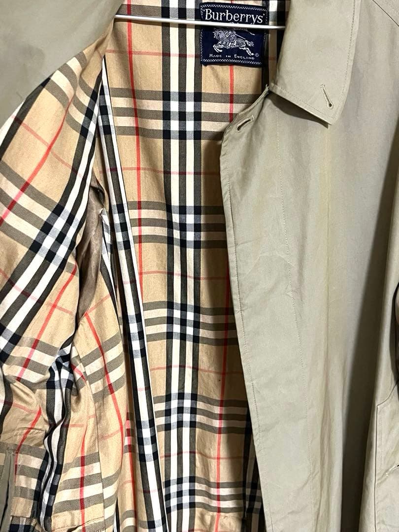バーバリー/カーキ トレンチコート チェック裏地