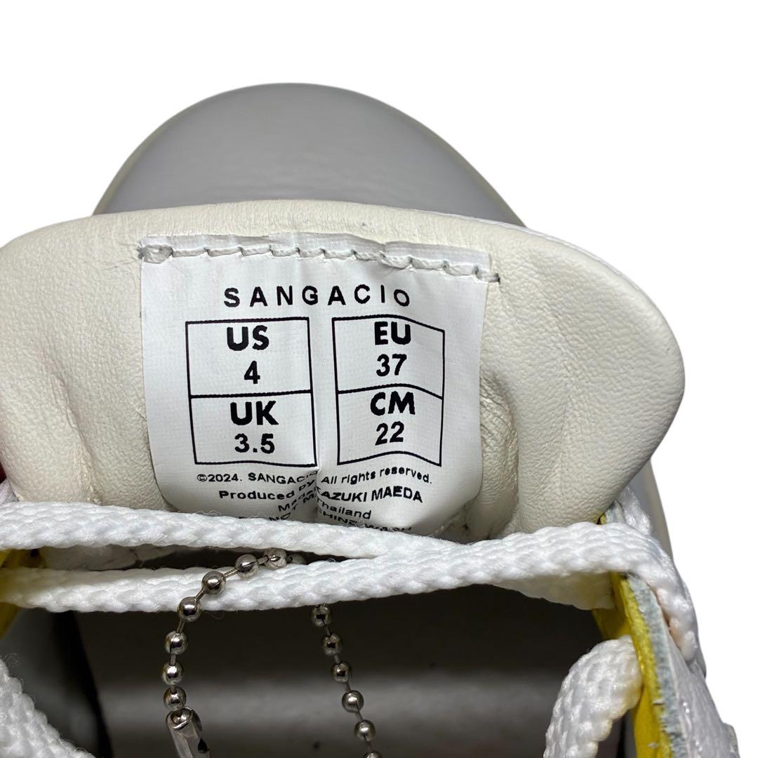 【限定866足】SANGACIO にゅ〜ず SG8 ホワイト イエロー　22cm