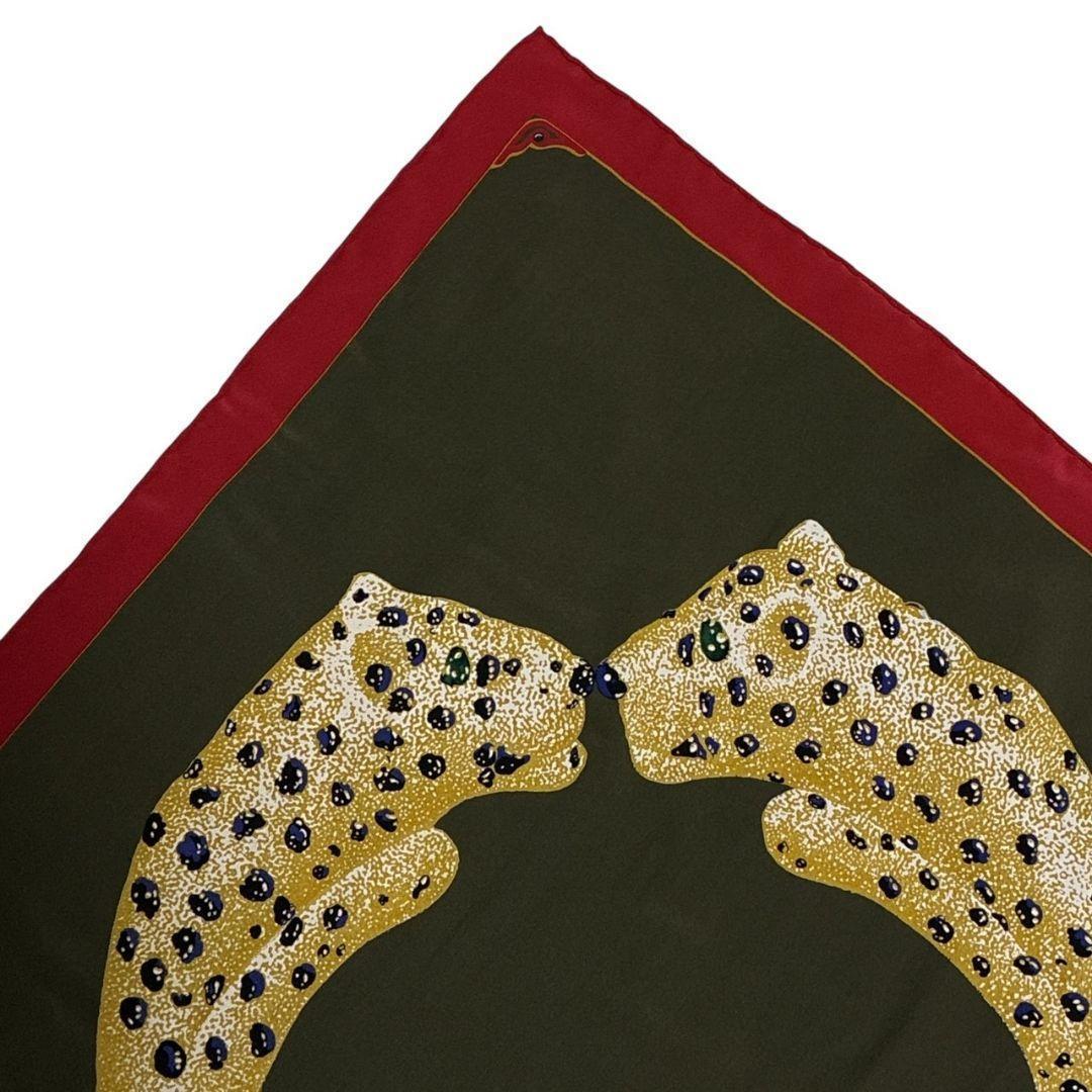 極美品✨Cartie カルティエ シルク イタリア 大判スカーフ ストール ロゴ