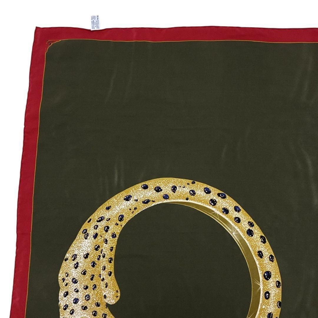 極美品✨Cartie カルティエ シルク イタリア 大判スカーフ ストール ロゴ