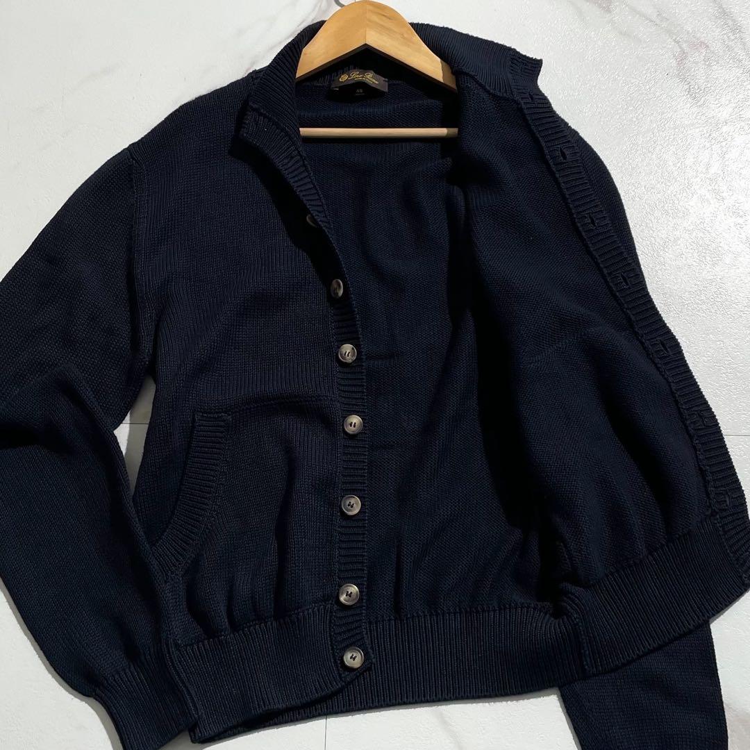 【美品/Mサイズ】Loro Piana ロロピアーナ カーディガン ネイビー系