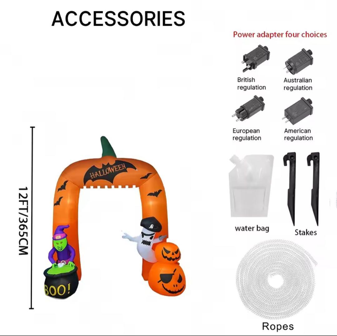 Halloween ハロウィン LEDライト付き　パンプキンアーチ 装飾