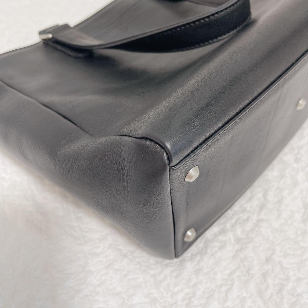 オールレザートートバッグ　MARGARET HOWELL idea 黒　本革