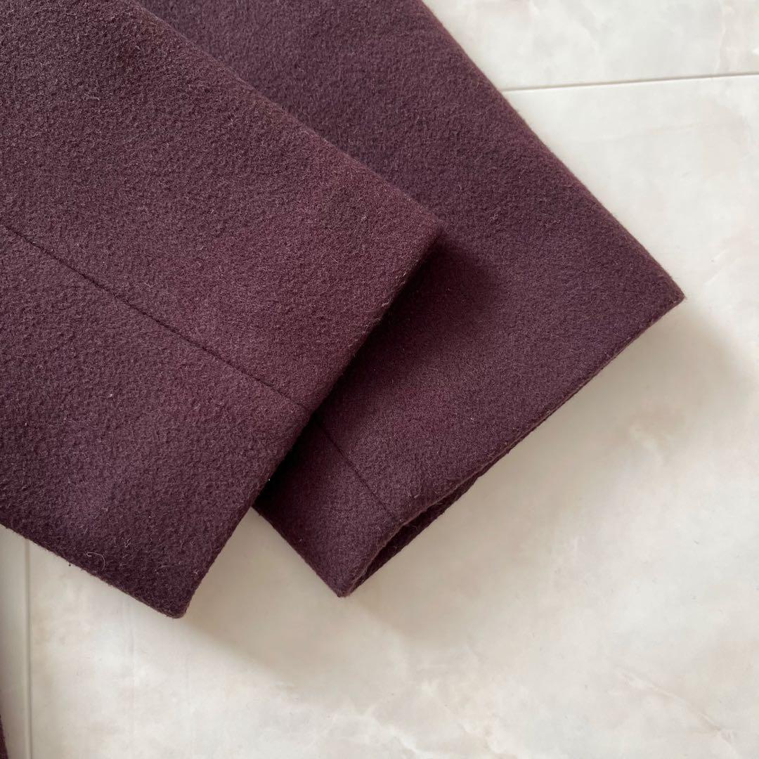 Spick&Span ダブルチェスターコート ロングF 茶系ワイド丈秋冬