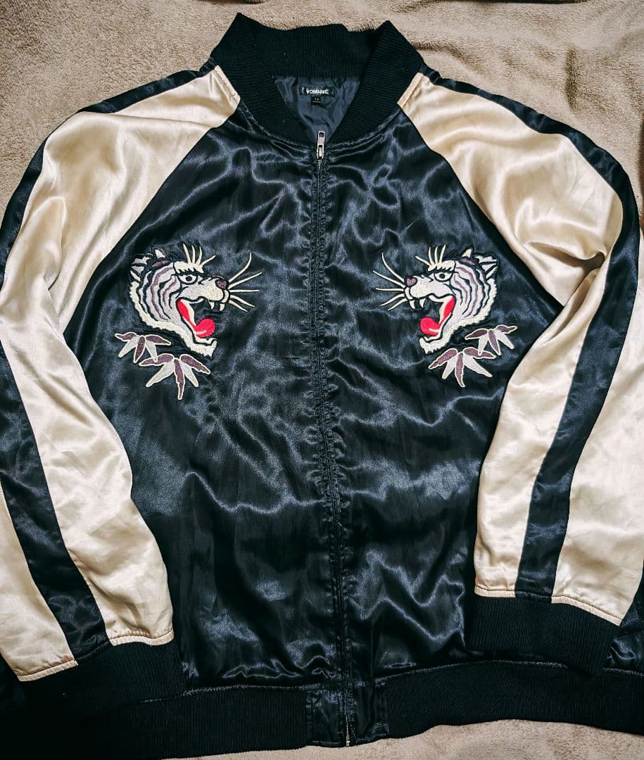 VOMANIE 日本限定 虎 サテン スカジャン big size 珍品