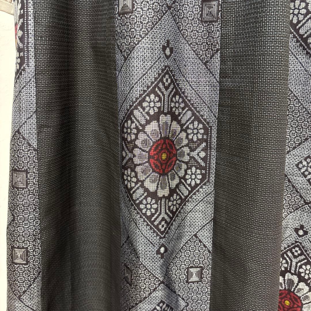 着物リメイク　Ｌサイズ 本場大島紬２種のジャンパースカート