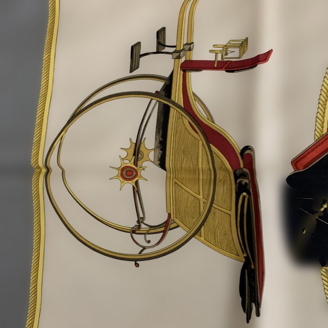 HERMES エルメス　カレ90 馬車デザイン スカーフ