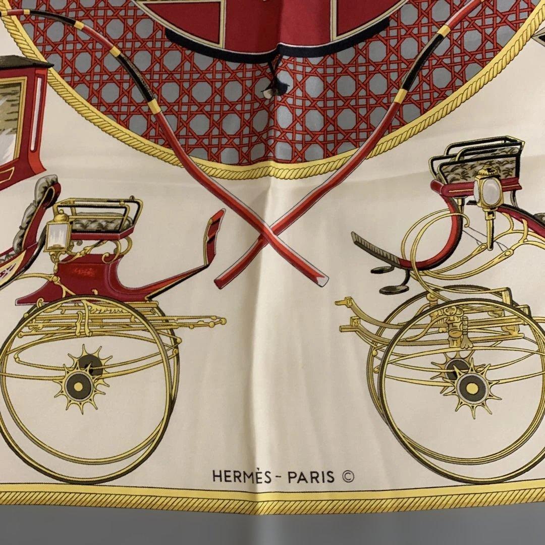 HERMES エルメス　カレ90 馬車デザイン スカーフ