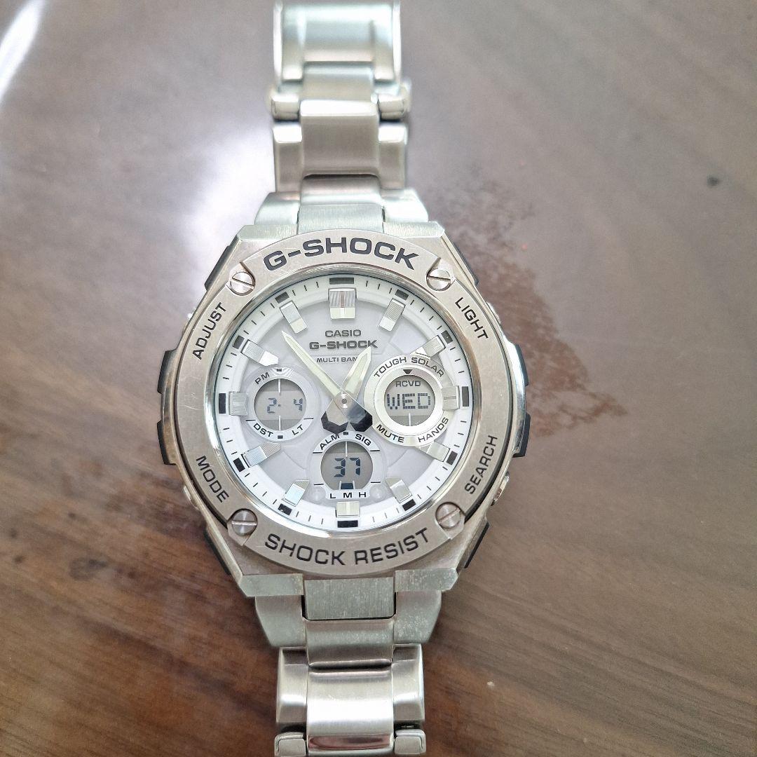 CASIO G-SHOCK シルバー メタルバンド　GST-W110　Ｇスチール