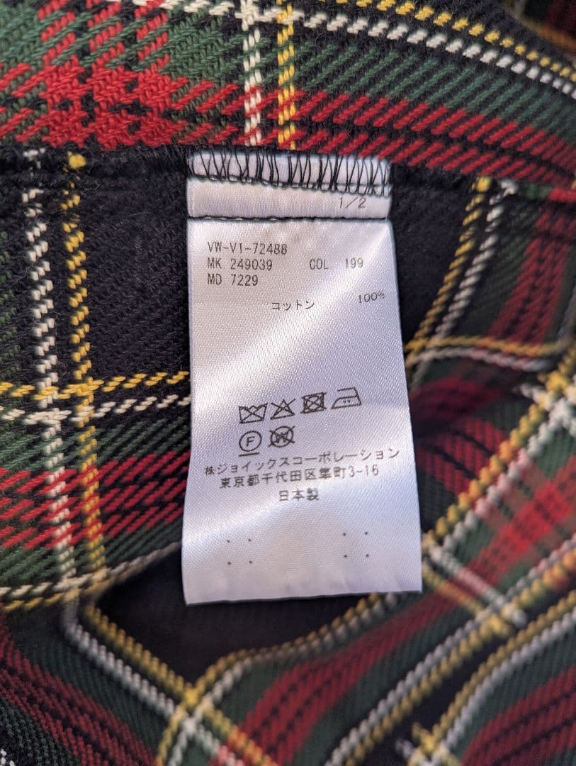 MIST CHECK タータンチェック ロングシャツ