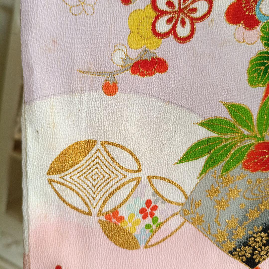 アンティーク白色系着物と作り帯