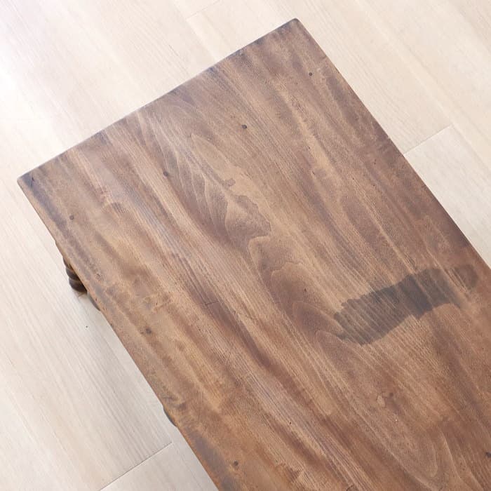 アンティーク ロクロ脚 引き出し3杯 無垢材 文机 古家具 トチ