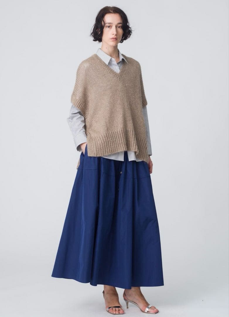 ebure 定番マイクロタフタイージーギャザースカート