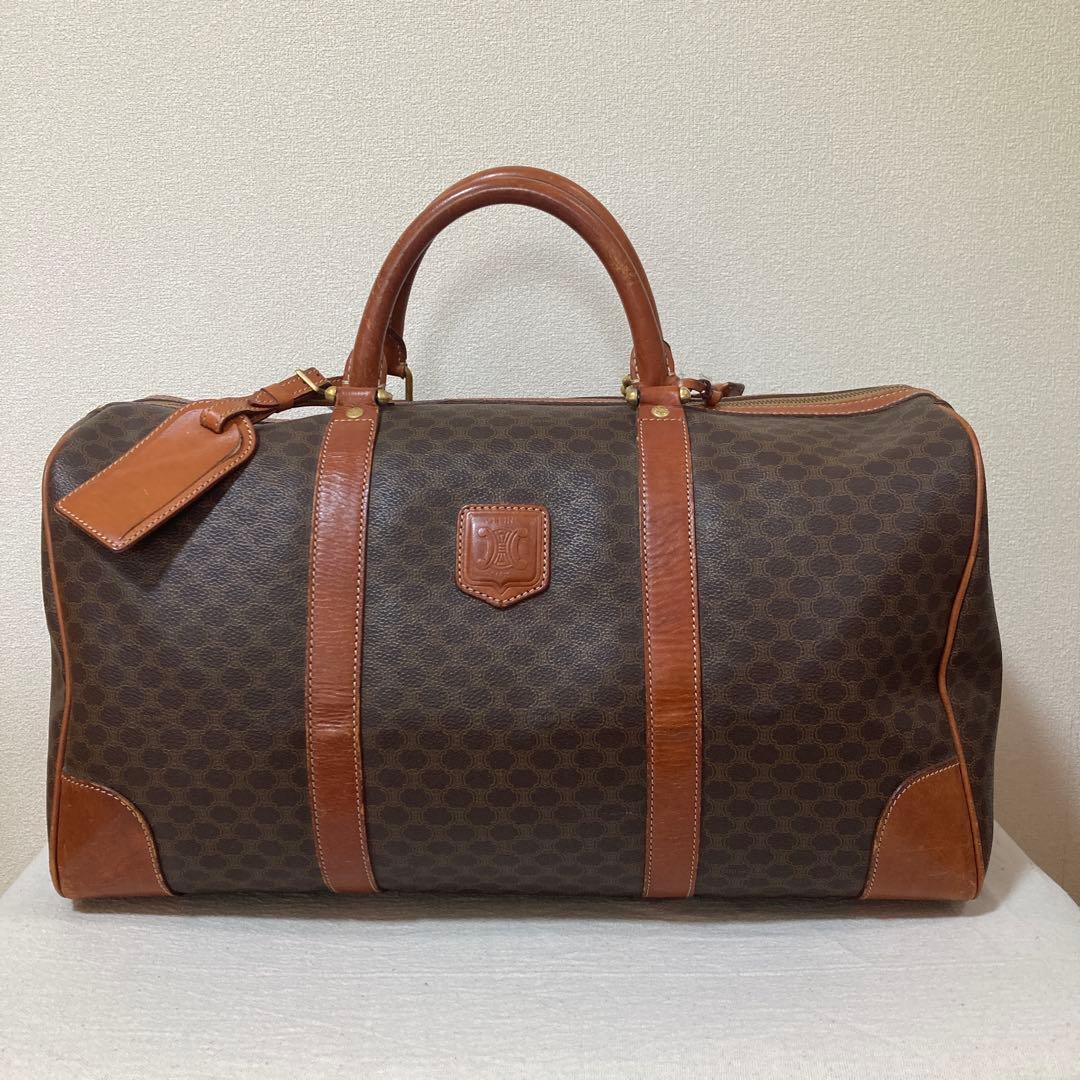 CEINE セリーヌボストンバッグ　マカダム柄　大容量　旅行用