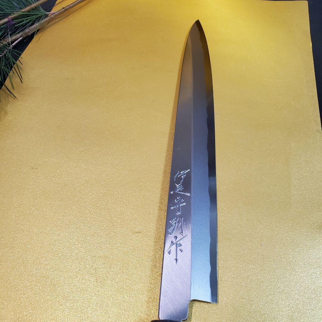 本霞研 柳刃包丁 27cm業務用 和包丁 水牛柄