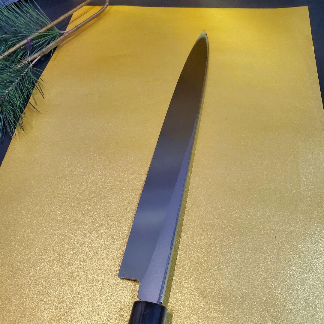 本霞研 柳刃包丁 27cm業務用 和包丁 水牛柄