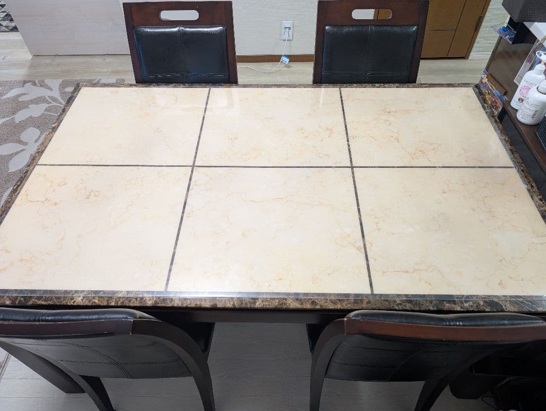 【美品】高級ダイニングテーブルセット　150サイズ ベルグN150